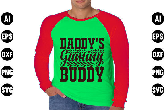 Dad Quote SVG Design, Daddy s Gaming Bud: Your Playful Digital Asset