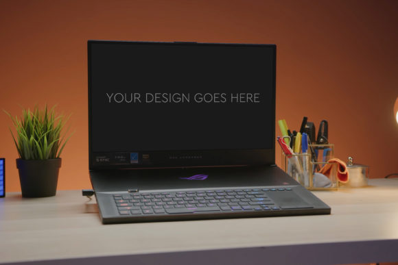 Elevate Your Gaming Design Presentations with Gaming Laptop Mockup 36
