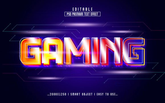 Elevate Your Gaming Graphics with a 3D Editable Text Effect Style