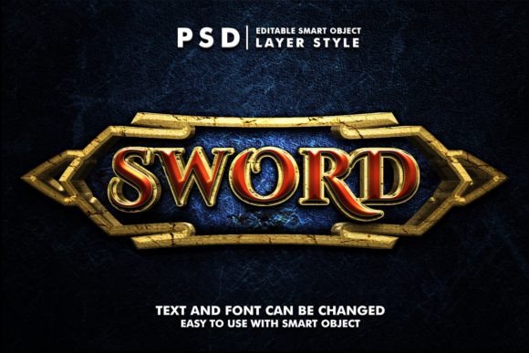 Elevate Your Gaming Projects with the Sword 3D Text Effect