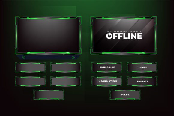 Elevate Your Stream: The Ultimate Creative Gaming Overlay Template Vector