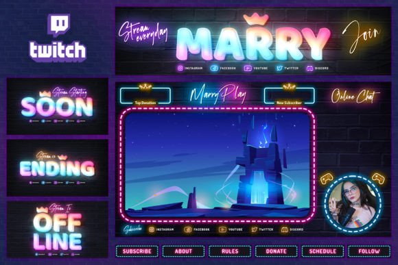 Elevating Your Stream: The Power of a Professional Neon Gaming Overlay