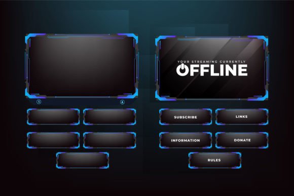 Enhancing Your Digital Presence with Live Gaming Panel Decoration Vectors