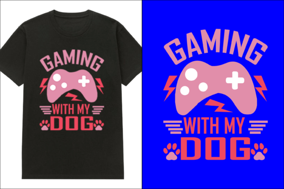 Gaming with My Dog: A Custom T-Shirt Design Concept
