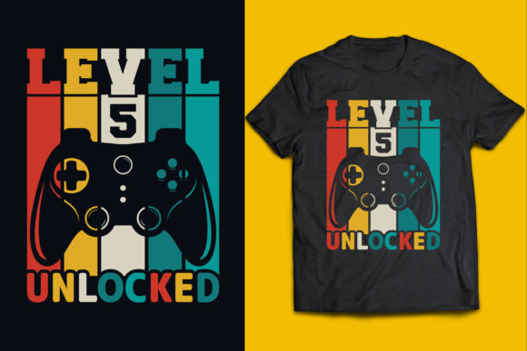 Level 5 Unlocked Birthday Gaming T Shirt Design: A Creator's Guide